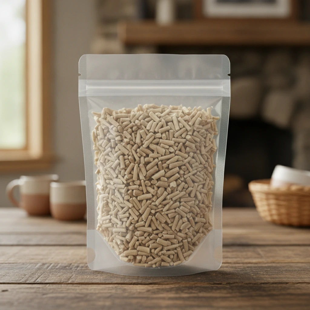 Ashwagandha Root Cut (Withania Somnifera) | The herb/berry/powder/fruit/root/bark that is in the black bowl, i would like it to shown in a plastic stand up resalable pouch that is clear.