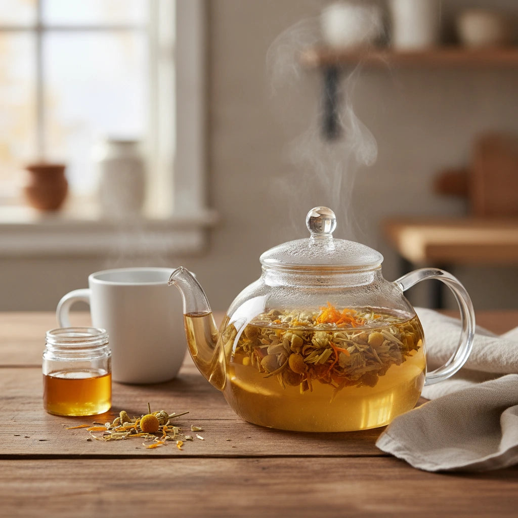 Avena Dream Herbal Tea (Matricaria Recutita) | Can you put this tea soaking in a tea pot in a rustic home.