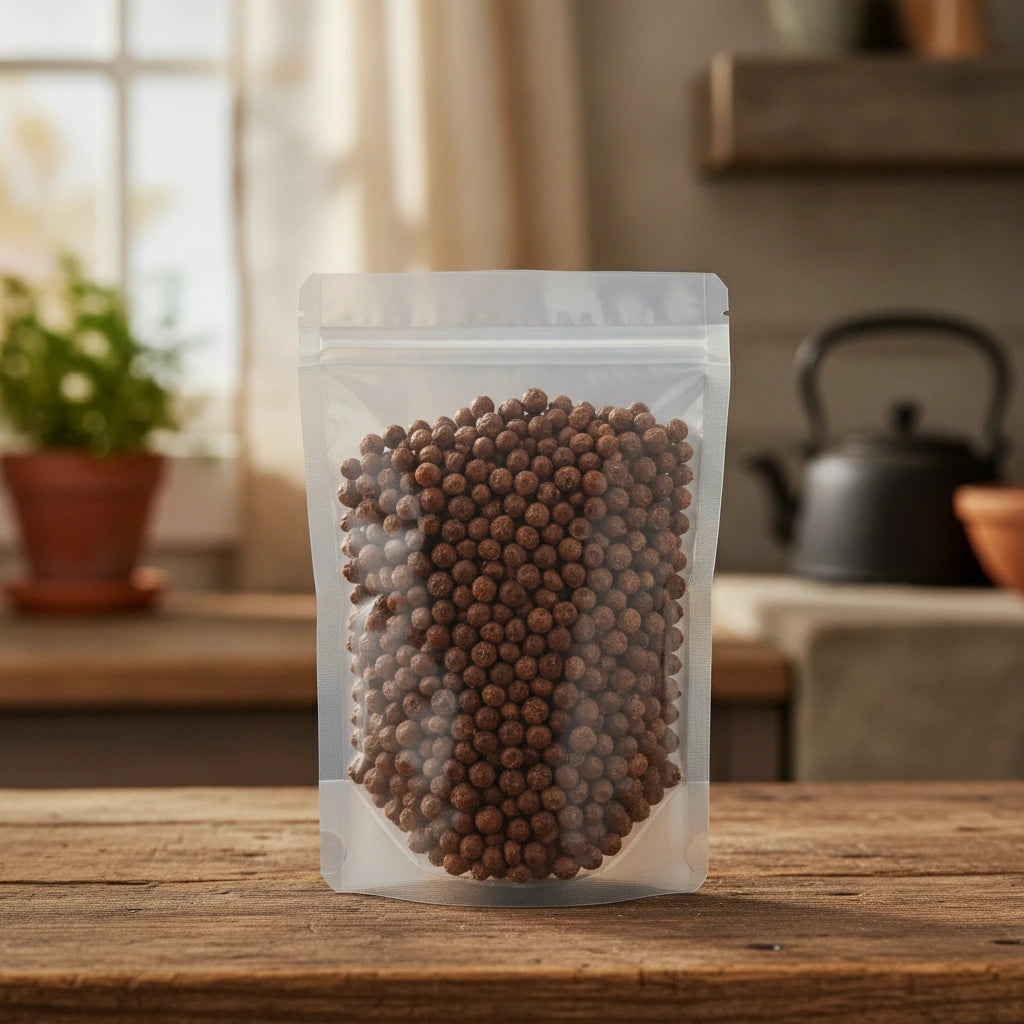 Bearberry Fruit Whole (Arctostaphylos Uva-ursi) | The herb/berry/powder/fruit/root/bark that is in the black bowl, i would like it to shown in a plastic stand up resalable pouch that is clear.