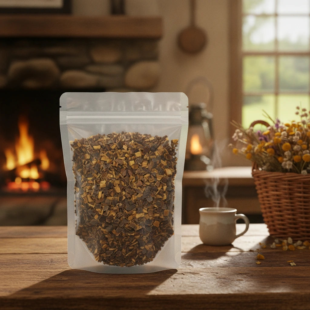 Buckthorn Bark Cut (Rhamnus Frangula) | The herb/berry/powder/fruit/root/bark that is in the black bowl, i would like it to shown in a plastic stand up resalable pouch that is clear.