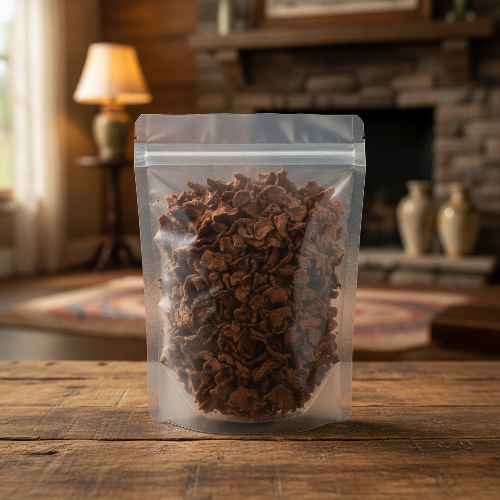 Campsis Flower Whole (Campsis Grandiflora) | The herb/berry/powder/fruit/root/bark that is in the black bowl, i would like it to shown in a plastic stand up resalable pouch that is clear.