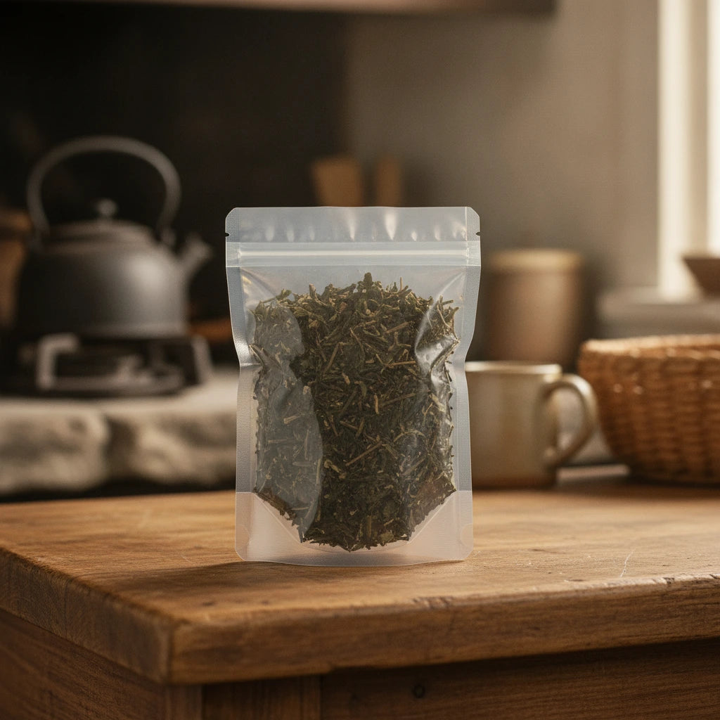 Climbing Senecio Whole (Senecio Scandens) | The herb/berry/powder/fruit/root/bark that is in the black bowl, i would like it to shown in a plastic stand up resalable pouch that is clear.