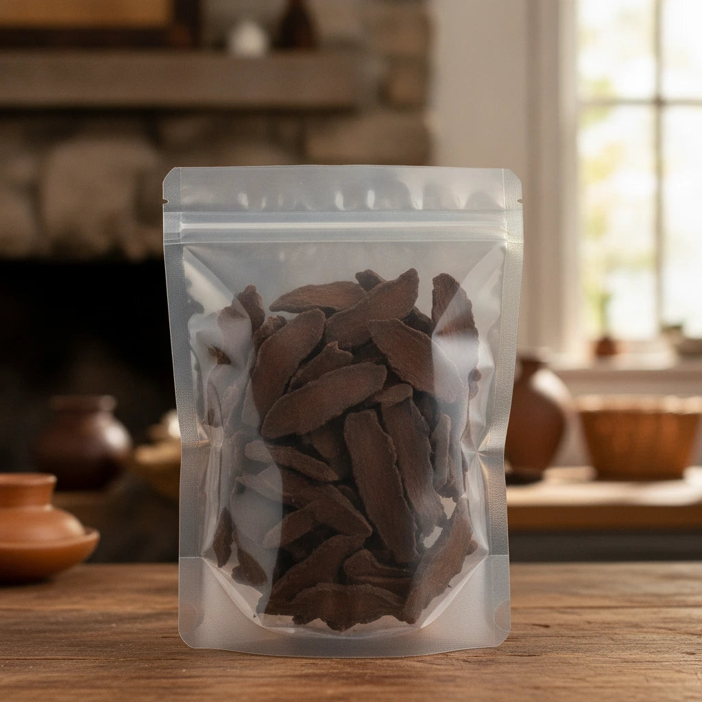 Cynomorium Herb Pieces (Cynomorium Songaricum) | The herb/berry/powder/fruit/root/bark that is in the black bowl, i would like it to shown in a plastic stand up resalable pouch that is clear.