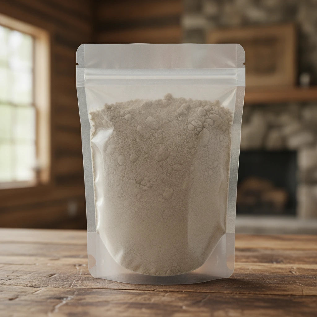 Devil's Claw Root Powder (Harpagophytum Procumbens) | The herb/berry/powder/fruit/root/bark that is in the black bowl, i would like it to shown in a plastic stand up resalable pouch that is clear.