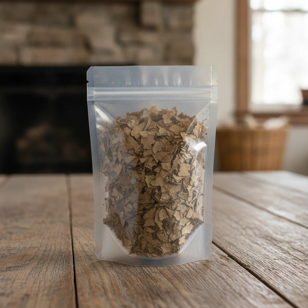 Elm-Leaf Grewia Leaf Whole (Microcos Paniculata) | The herb/berry/powder/fruit/root/bark that is in the black bowl, i would like it to shown in a plastic stand up resalable pouch that is clear.
