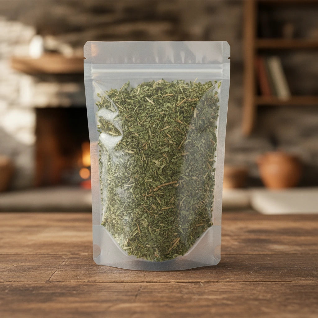 Fringed Pink Herb Whole (Dianthus Superbus) | The herb/berry/powder/fruit/root/bark that is in the black bowl, i would like it to shown in a plastic stand up resalable pouch that is clear.