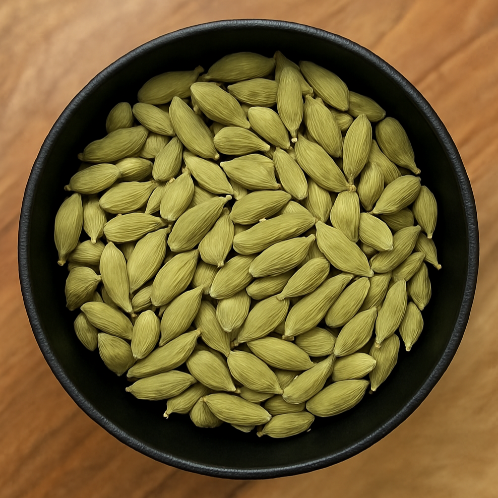 Green Cardamom Pods Whole (Elettaria Cardamomum)