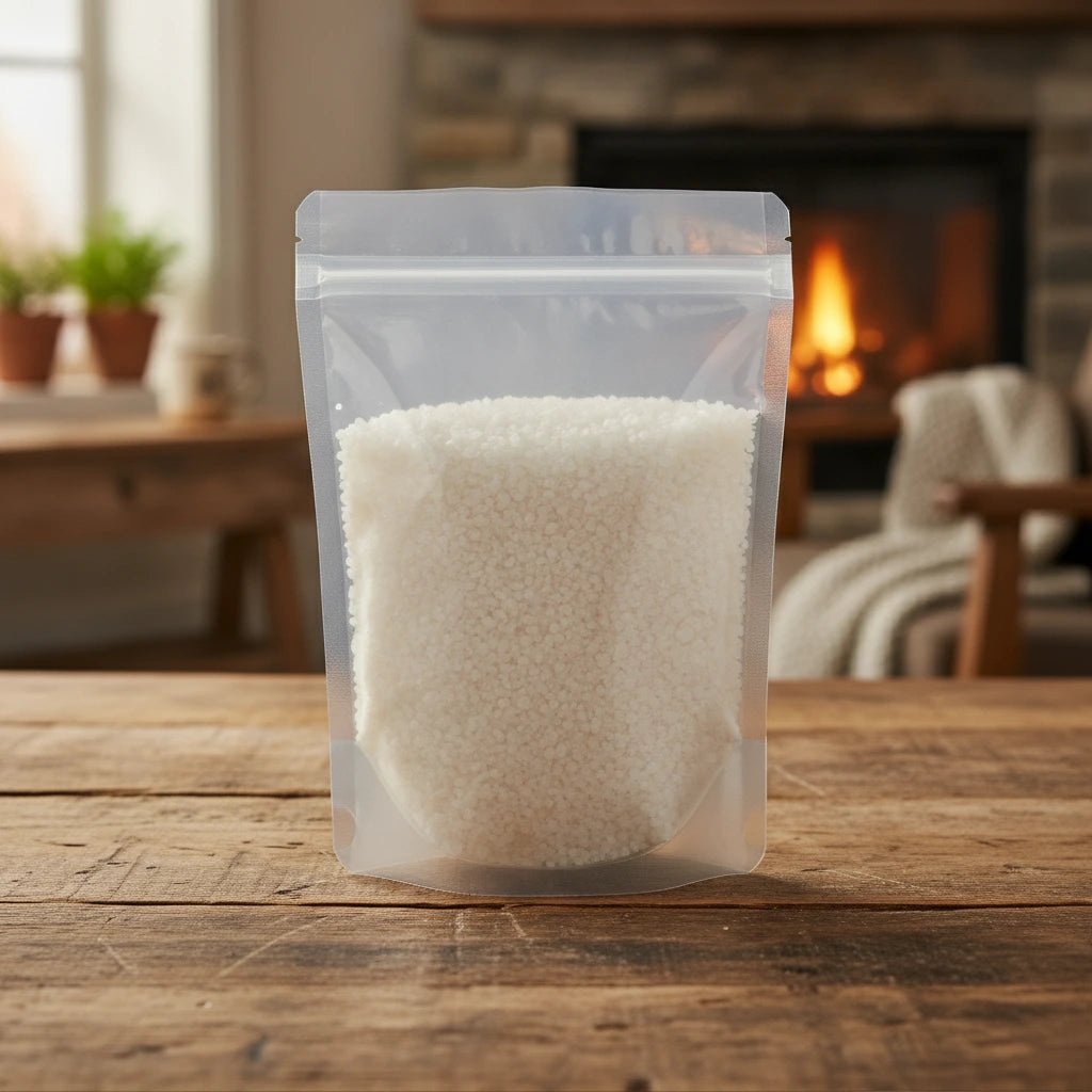 Grey Guerande Salt | The herb/berry/powder/fruit/root/bark that is in the black bowl, i would like it to shown in a plastic stand up resalable pouch that is clear.