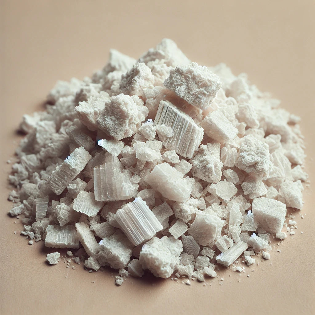 Gypsum (Calcium Sulfate Dihydrate) (CaSO₄·2H₂O)