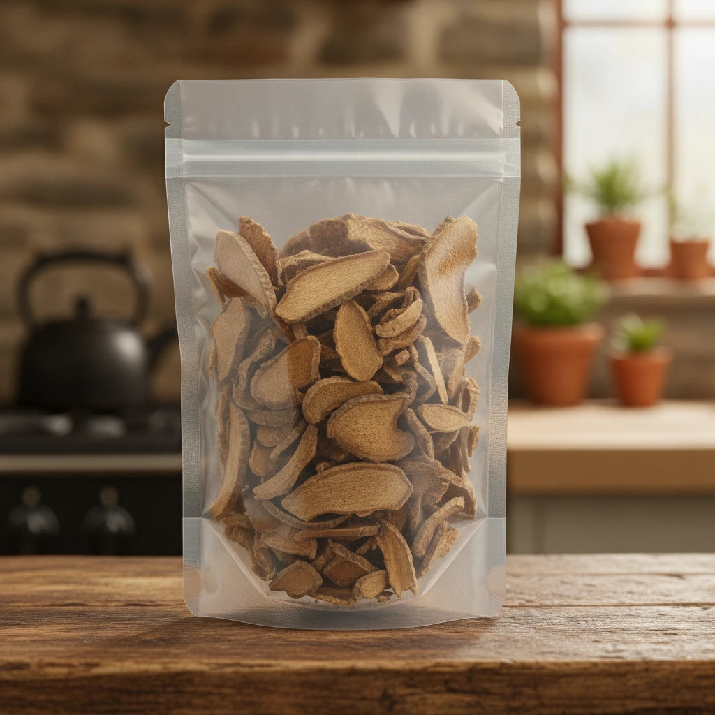Monkey Ladder Vine Pieces (Entada Phaseoloides) | The herb/berry/powder/fruit/root/bark that is in the black bowl, i would like it to shown in a plastic stand up resalable pouch that is clear.