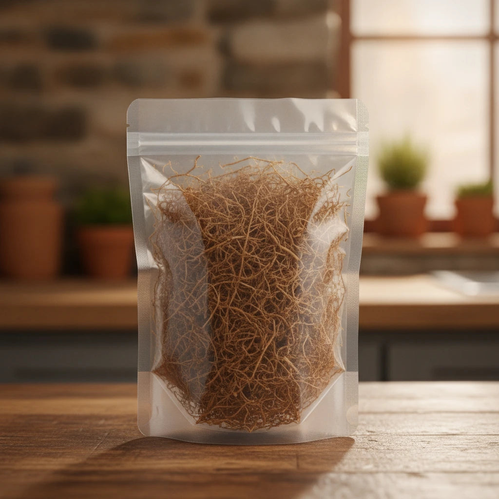 Pavetta Herb Whole (Pavetta Indica) | The herb/berry/powder/fruit/root/bark that is in the black bowl, i would like it to shown in a plastic stand up resalable pouch that is clear.