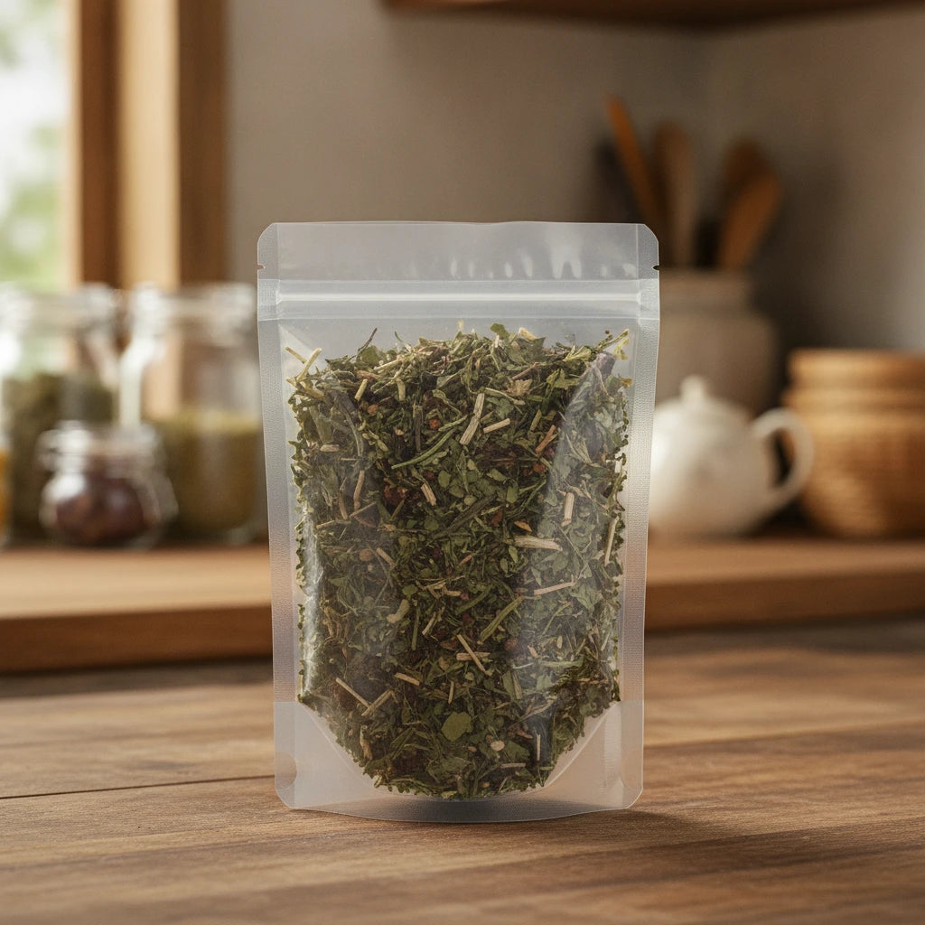 Peruvian Pepper Tree Herb Cut (Schinus Molle) | The herb/berry/powder/fruit/root/bark that is in the black bowl, i would like it to shown in a plastic stand up resalable pouch that is clear.