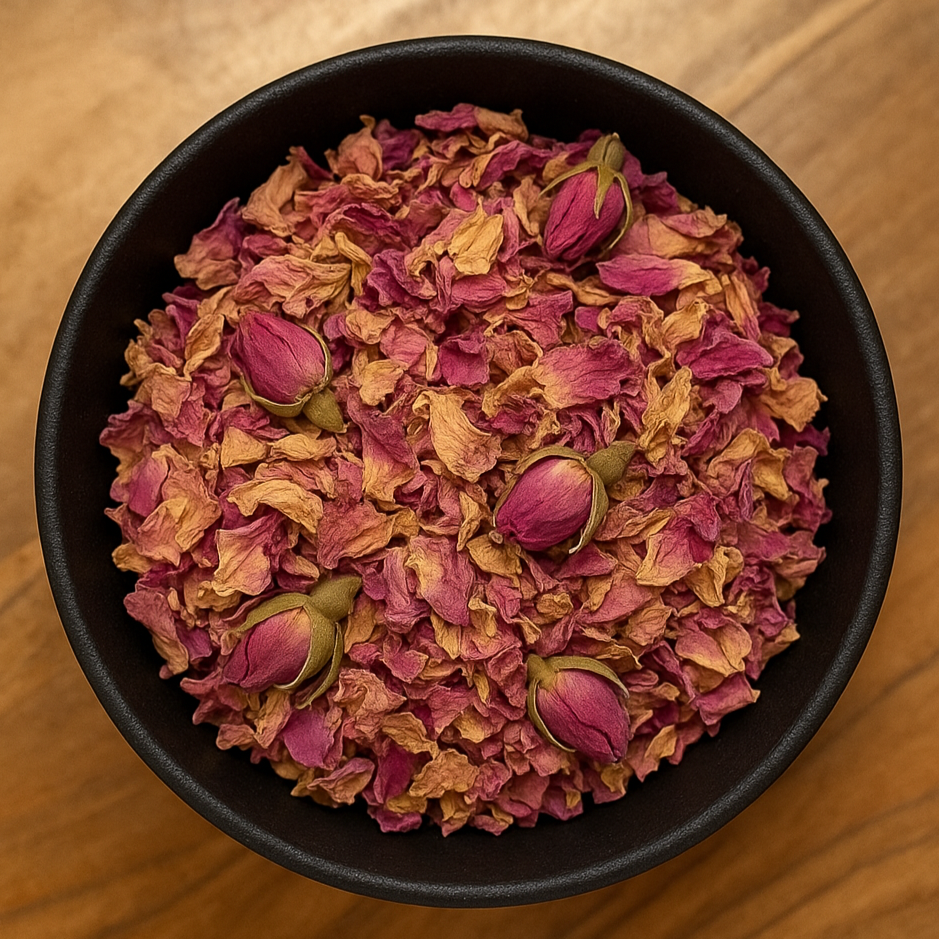 Pink Rose Buds & Petals Whole (Rosa Spp.)