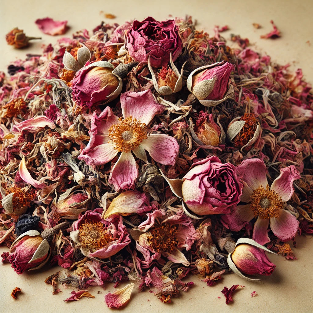 Pink Rose Buds & Petals Whole (Rosa Spp.)