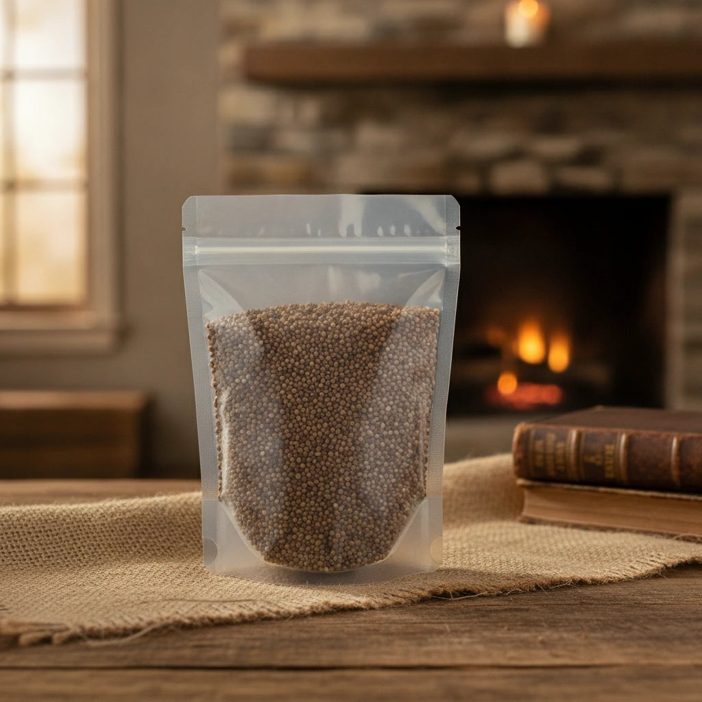 Red Clover Seed Whole (Trifolium Pratense) | The herb/berry/powder/fruit/root/bark/seeds that is in the black bowl, i would like it to shown in a plastic stand up resalable pouch that is clear.