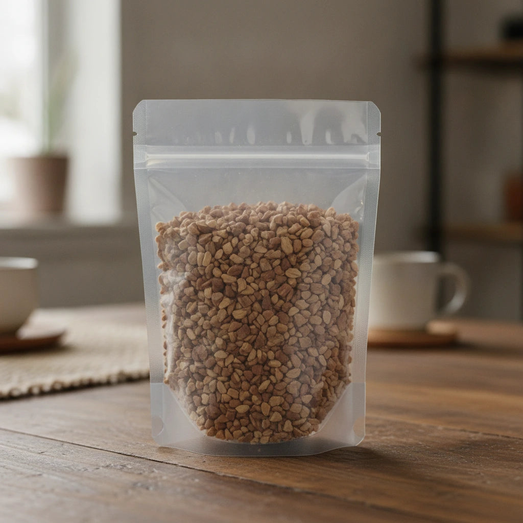 Red Root Cut (Ceanothus Americanus) | The herb/berry/powder/fruit/root/bark that is in the black bowl, i would like it to shown in a plastic stand up resalable pouch that is clear.