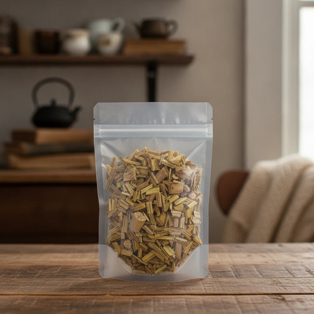 Sago Palm Leaf Cut (Cycas Revoluta) | The herb/berry/powder/fruit/root/bark that is in the black bowl, i would like it to shown in a plastic stand up resalable pouch that is clear.