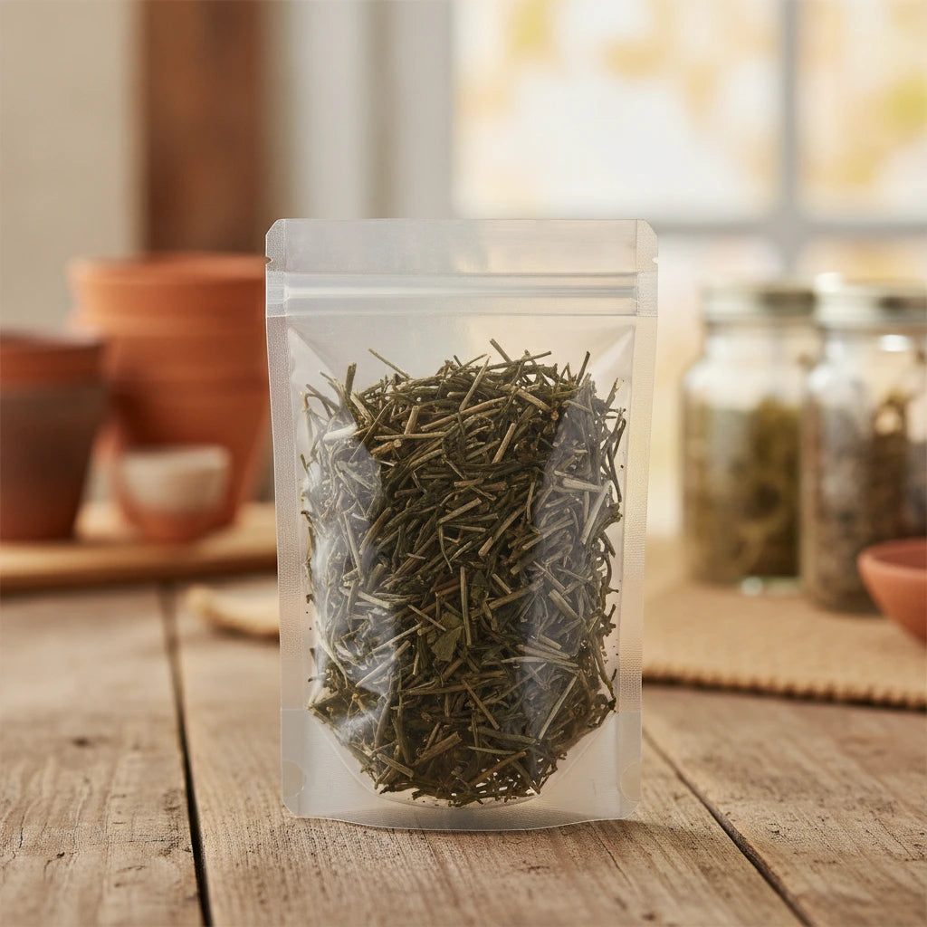 Spanish Needle Herb Whole (Bidens Pilosa) | The herb/berry/powder/fruit/root/bark that is in the black bowl, i would like it to shown in a plastic stand up resalable pouch that is clear.