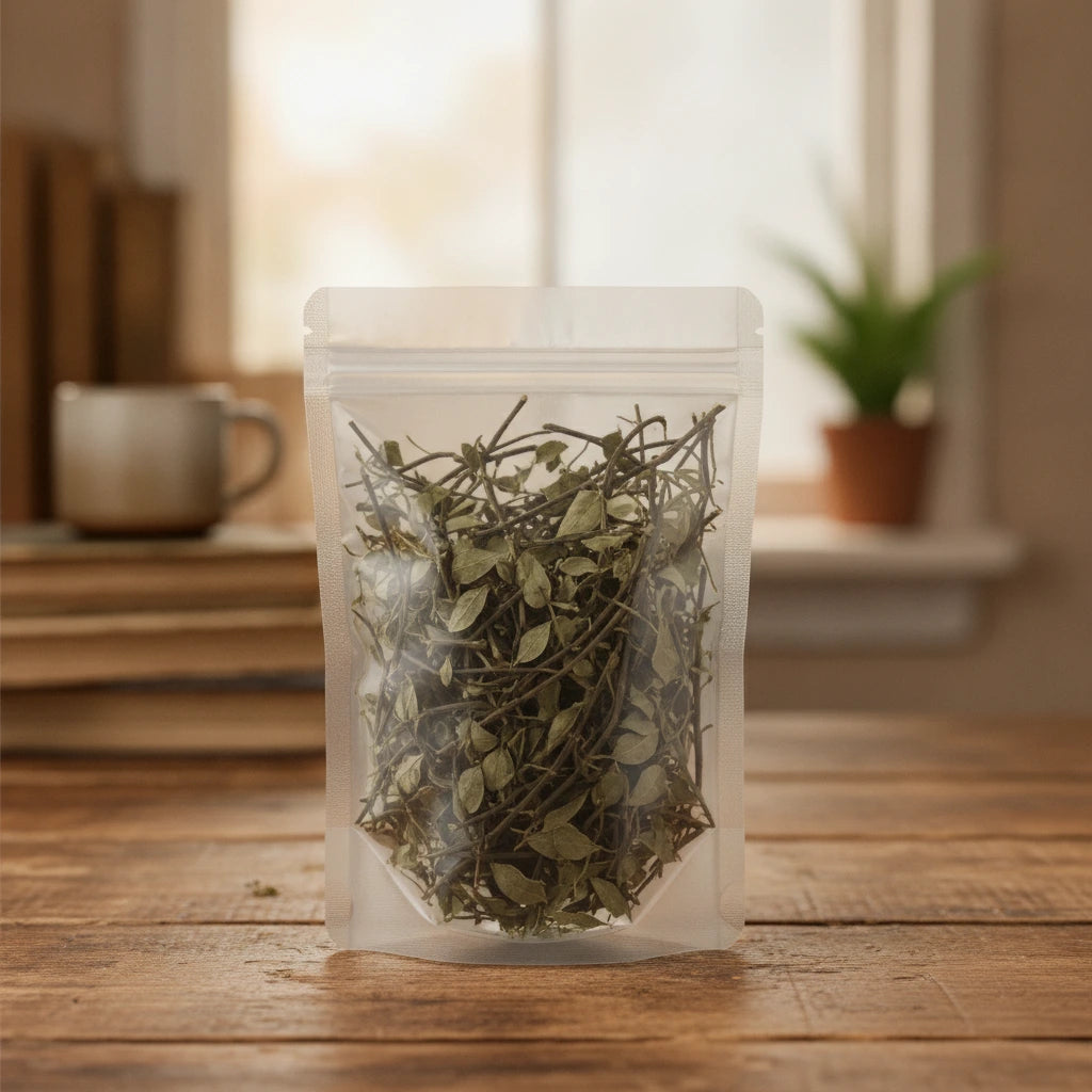 Star Jasmine Stem Whole (Trachelospermum Jasminoides) | The herb/berry/powder/fruit/root/bark that is in the black bowl, i would like it to shown in a plastic stand up resalable pouch that is clear.