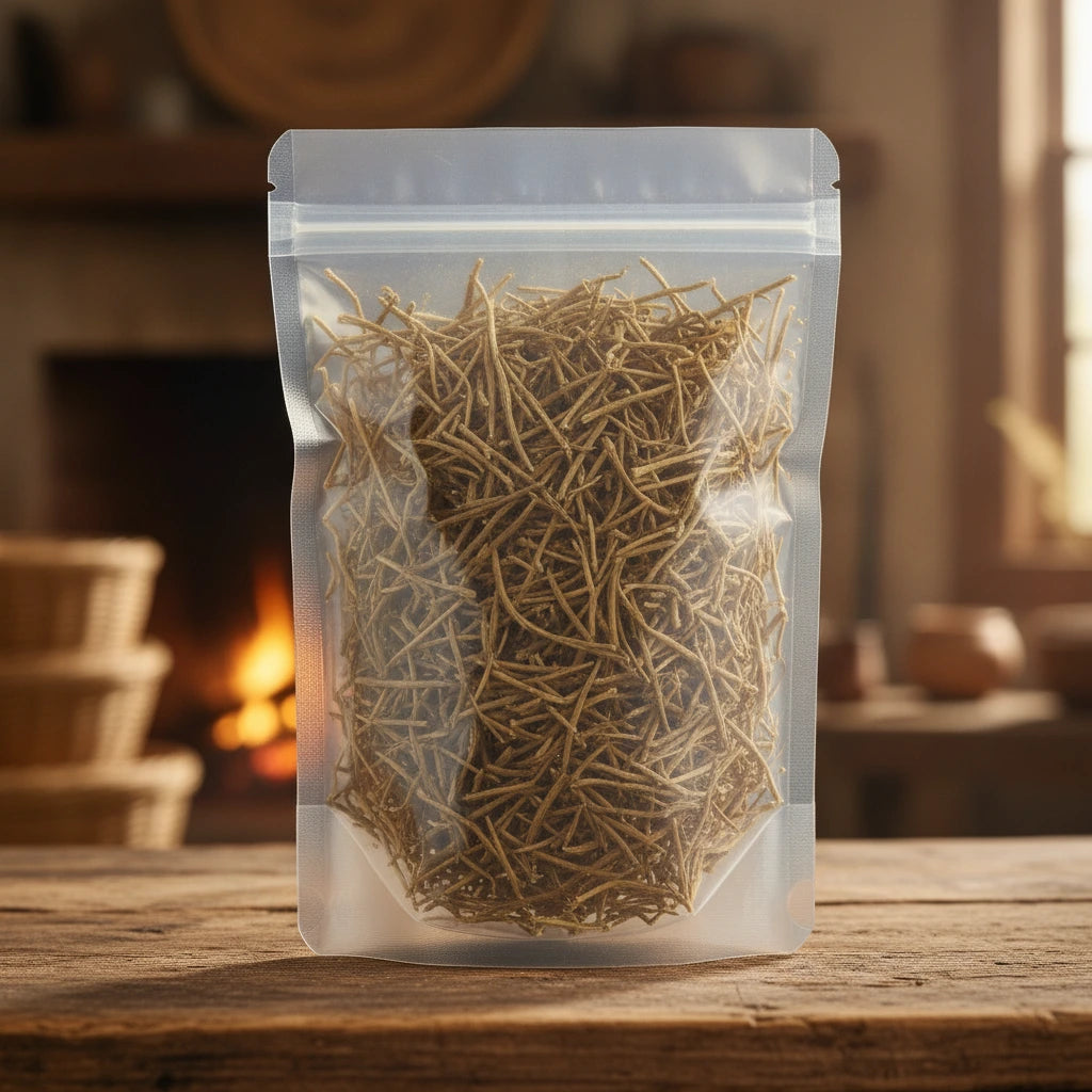 Stauntonia Brachyandra Herb Whole (Stauntonia Brachyandra) | The herb/berry/powder/fruit/root/bark that is in the black bowl, i would like it to shown in a plastic stand up resalable pouch that is clear.