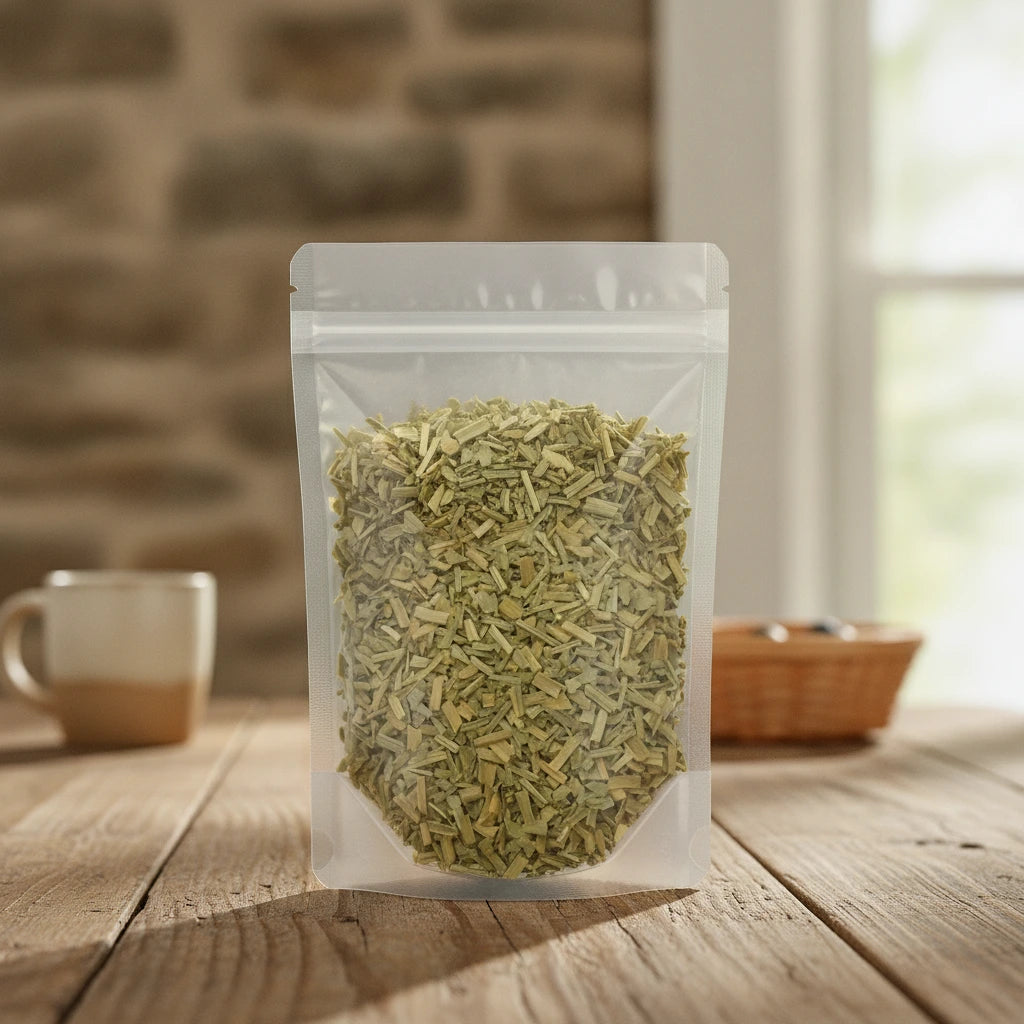 Watercress Herb Cut (Nasturtium Officinale) | The herb/berry/powder/fruit/root/bark that is in the black bowl, i would like it to shown in a plastic stand up resalable pouch that is clear.