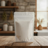 AAKG Powder (L-Arginine Alpha-Ketoglutarate) | The herb/berry/powder/fruit/root/bark that is in the black bowl, i would like it to shown in a plastic stand up resalable pouch that is clear.