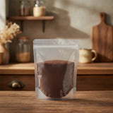 Acai Juice Powder (Euterpe Oleracea) | The herb/berry/powder/fruit/root/bark that is in the black bowl, i would like it to shown in a plastic stand up resalable pouch that is clear.
