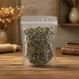 Actinolite Mineral Pieces (Actinolite) | The herb/berry/powder/fruit/root/bark that is in the black bowl, i would like it to shown in a plastic stand up resalable pouch that is clear.