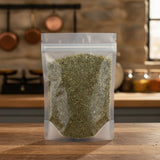 Agrimony Herb Cut (Agrimonia Eupatoria) | The herb/berry/powder/fruit/root/bark that is in the black bowl, i would like it to shown in a plastic stand up resalable pouch that is clear.