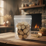 Alisma Rhizome Pieces (Alisma Orientale) | The herb/berry/powder/fruit/root/bark that is in the black bowl, i would like it to shown in a plastic stand up resalable pouch that is clear.