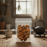 Almond Mushroom Whole (Agaricus Subrufescens) | The herb/berry/powder/fruit/root/bark that is in the black bowl, i would like it to shown in a plastic stand up resalable pouch that is clear.