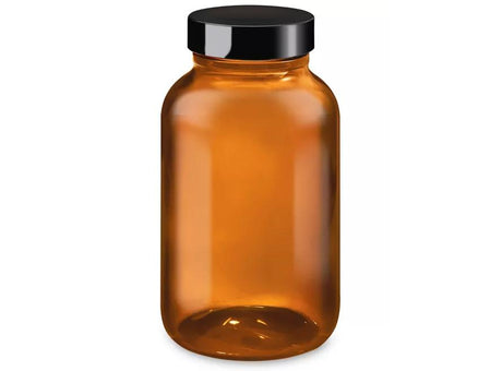 Amber Glass Jar with Lid