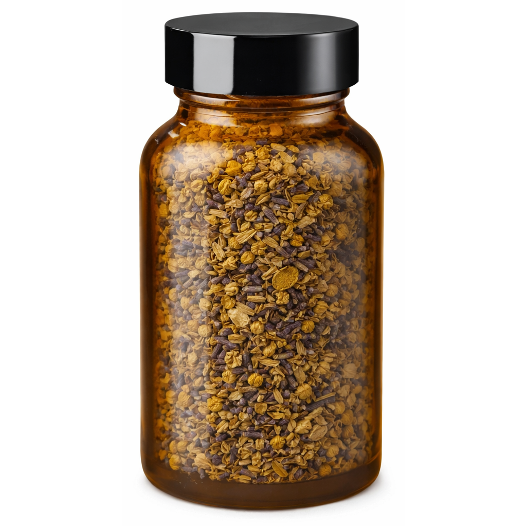 Amber Glass Jar with Lid