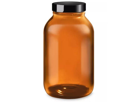 Amber Glass Jar with Lid