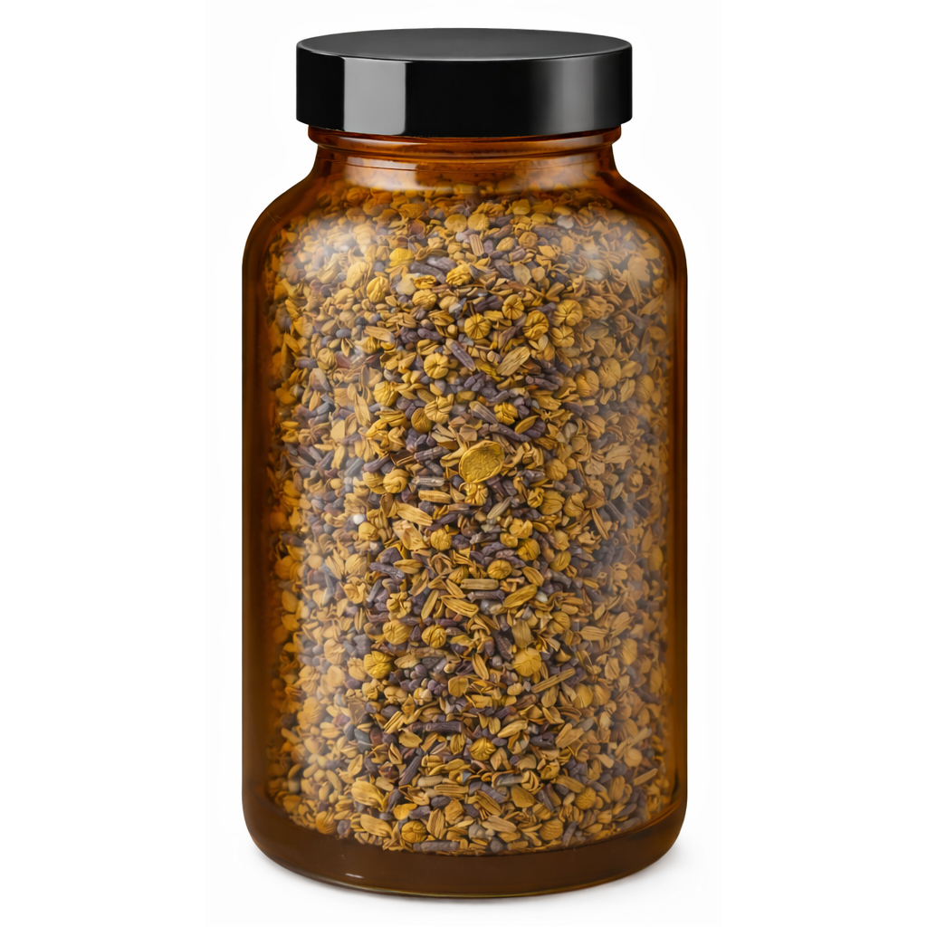 Amber Glass Jar with Lid