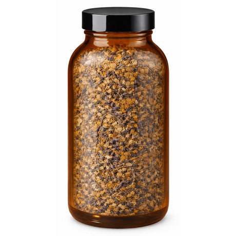 Amber Glass Jar with Lid