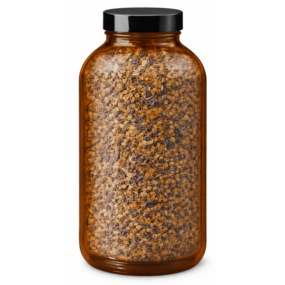 Amber Glass Jar with Lid