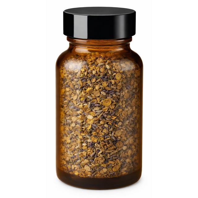 Amber Glass Jar with Lid