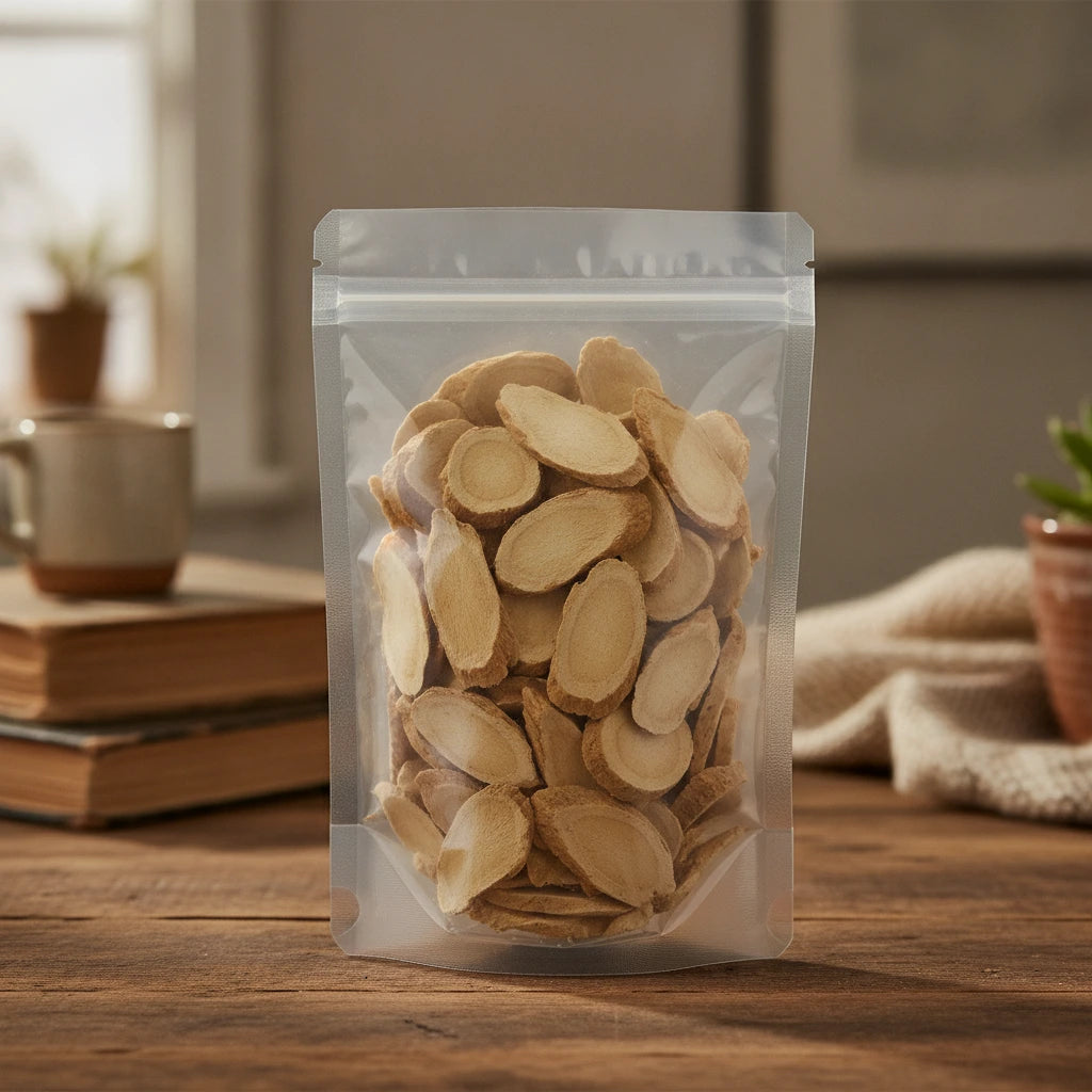 Ampelopsis Root Whole (Ampelopsis Japonica) | The herb/berry/powder/fruit/root/bark that is in the black bowl, i would like it to shown in a plastic stand up resalable pouch that is clear.