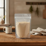 Apple Fruit Powder (Malus Domestica) | The herb/berry/powder/fruit/root/bark that is in the black bowl, i would like it to shown in a plastic stand up resalable pouch that is clear.