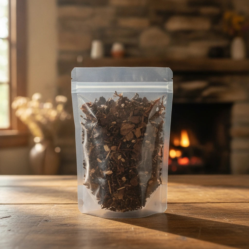 Asian Wintergreen Herb Whole (Pyrola Decorata) | The herb/berry/powder/fruit/root/bark that is in the black bowl, i would like it to shown in a plastic stand up resalable pouch that is clear.