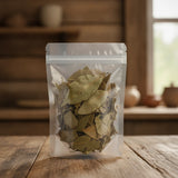 Avocado Leaves Whole (Persea Americana) | The herb/berry/powder/fruit/root/bark that is in the black bowl, i would like it to shown in a plastic stand up resalable pouch that is clear.