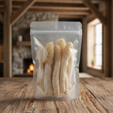 Bamboo Pith Mushroom Whole (Phallus Indusiatus) | The herb/berry/powder/fruit/root/bark that is in the black bowl, i would like it to shown in a plastic stand up resalable pouch that is clear.