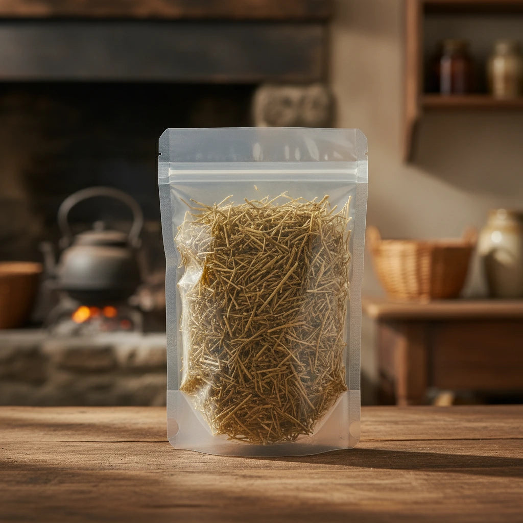 Barbed Skullcap Herb Whole (Scutellaria Barbata) | The herb/berry/powder/fruit/root/bark that is in the black bowl, i would like it to shown in a plastic stand up resalable pouch that is clear.