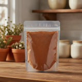 Barbeque Spice Blend | The herb/berry/powder/fruit/root/bark that is in the black bowl, i would like it to shown in a plastic stand up resalable pouch that is clear.