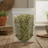 Bilberry Leaf Cut (Vaccinium Myrtillus) | The herb/berry/powder/fruit/root/bark that is in the black bowl, i would like it to shown in a plastic stand up resalable pouch that is clear.
