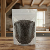 Black Lampong Peppercorns Whole (Piper Nigrum) | The herb/berry/powder/fruit/root/bark that is in the black bowl, i would like it to shown in a plastic stand up resalable pouch that is clear.