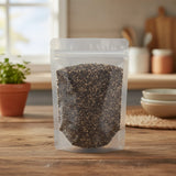 Black Peppercorn Cracked (Piper Nigrum) | The herb/berry/powder/fruit/root/bark that is in the black bowl, i would like it to shown in a plastic stand up resalable pouch that is clear.