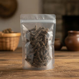 Bloodroot Whole (Sanguinaria Canadensis) | The herb/berry/powder/fruit/root/bark that is in the black bowl, i would like it to shown in a plastic stand up resalable pouch that is clear.