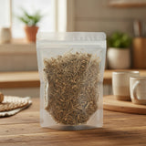 Blue Cohosh Root Cut (Caulophyllum Thalictroides) | The herb/berry/powder/fruit/root/bark that is in the black bowl, i would like it to shown in a plastic stand up resalable pouch that is clear.